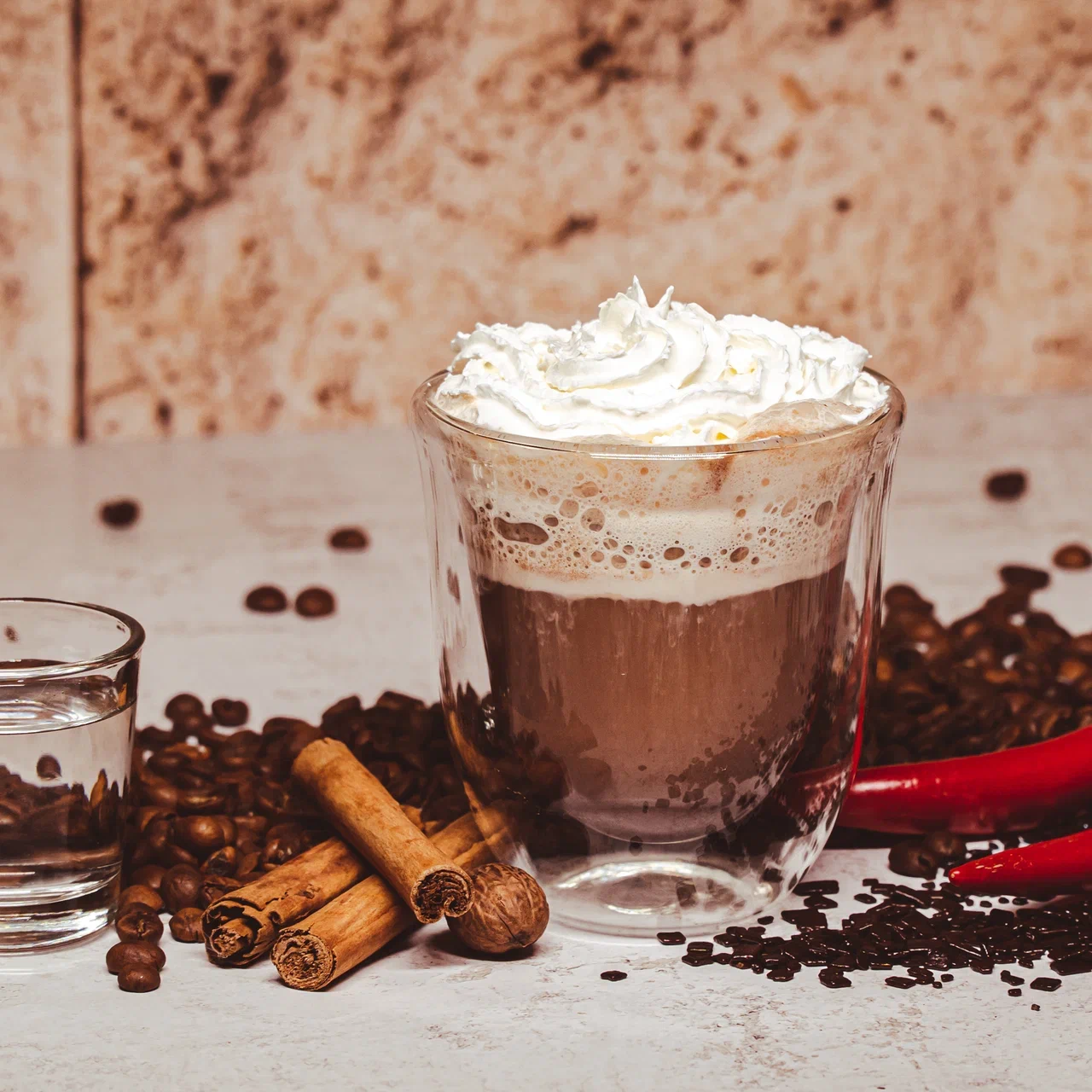 Mexican coffee with tequila